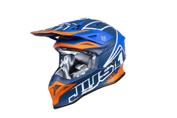 Just1 Helmet J-39 Thruster White/Fluo Orange/Blue