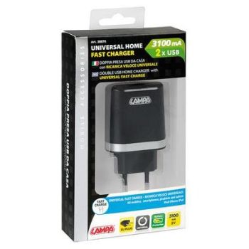 KIIRLAADIJA 230V 2XUSB 3,1A