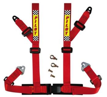 Turvavöö, 4- punktiga, punane