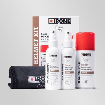PACK NETTOYANTS CASQUE INTÉRIEUR/EXTÉRIEUR IPONE