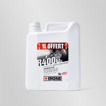 HUILE MOTEUR 4T R4000 RS IPONE 10W40 4+1L SEMI-SYNTHÈSE
