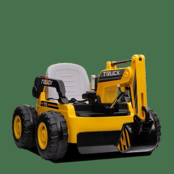 BULLDOZER ÉLECTRIQUE ENFANT 12V JAUNE