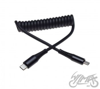 KABEL USB-C+ USB-C SPIRALNY 1m