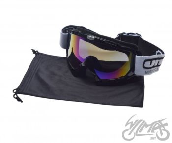 GOGLE CZARNE SZYBA TĘCZOWA MODEL NO.18 UNIT