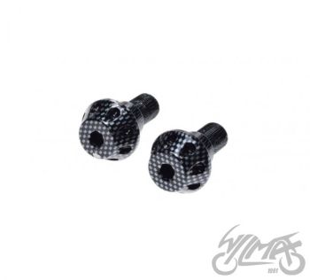 Leistangi raskused/otsa korgid - carbon look, m16x1.5, B-grade