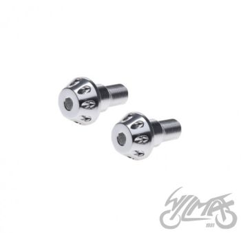 Leistangi raskused/otsa korgid - hõbedased, Yamaha m16x1.5