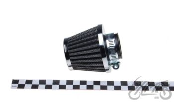 Õhufilter koonus, kroom, karb diam. 48 mm