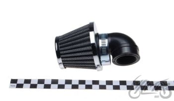 Õhufilter koonus 90 kraadi, kroomitud, karb diam. 38mm