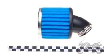 Õhufilter d.38mm, kõrge, nurgaga, silinder sinine HIGH-PERFORMANCE