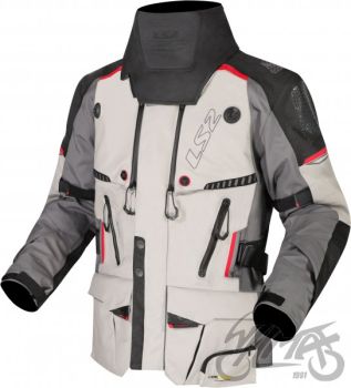 KURTKA LS2 APOLLO MAN GREY BLACK RED L