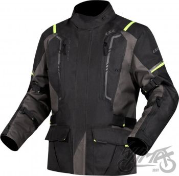 KURTKA LS2 NARVIK MAN GREY BLACK H-V YELLOW L
