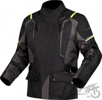 KURTKA LS2 NARVIK MAN GREY BLACK H-V YELLOW XXL