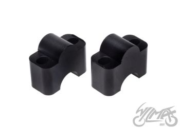 Leistangi kinnitused 22mm, alumiinium, must