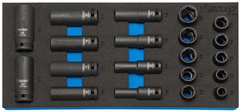 Löökpadrunid 1/2" pikad ja lühikesed 20-osa