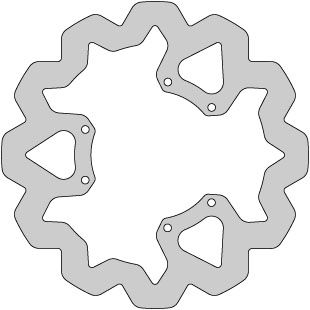 Delta Braking Brake disc, Front, Ø260mm, Aprilia / Derbi Senda / Gilera