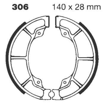 BRAKE SHOE GROOVED