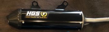 HGS Silencer Black with carbon end cap 2T Racing KTM SX250/300 23-.. TC250 23-..
