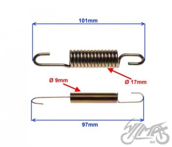 Küljejala vedru pikkus 101/97mm, diam 9/17mm- Junak 901