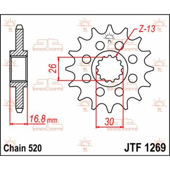 SPROCKET FRONT 16T 520