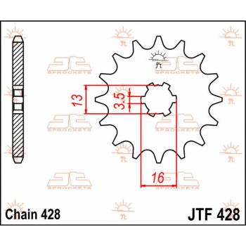 SPROCKET FRONT 14T 428