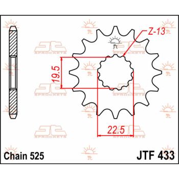 SPROCKET FRONT 14T 525