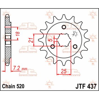 SPROCKET FRONT 16T 520