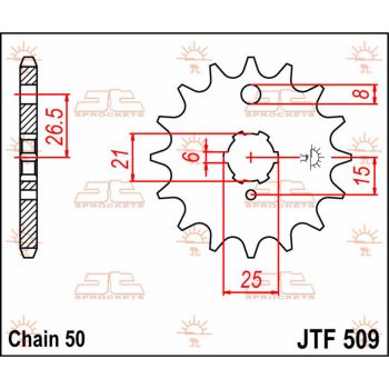 SPROCKET FRONT 15T 530