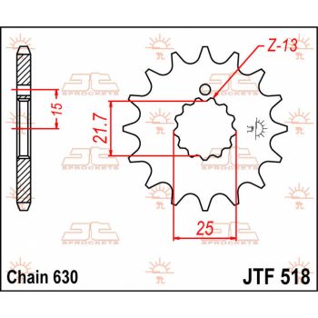 SPROCKET FRONT 15T 630