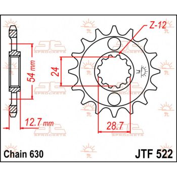 SPROCKET FRONT 15T 630