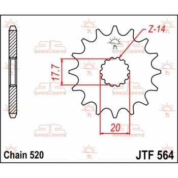 SPROCKET FRONT 12T 520