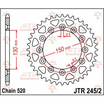 SPROCKET REAR 51T 520