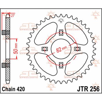 SPROCKET REAR 38T 420