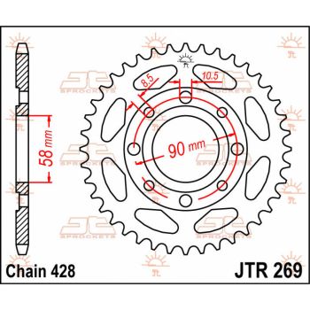 SPROCKET REAR 35T 428
