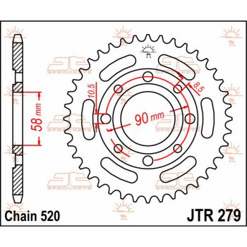 SPROCKET REAR 33T 520