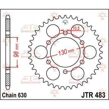 SPROCKET REAR 35T 630