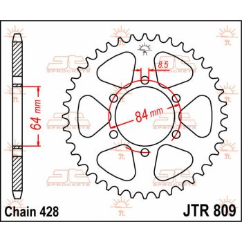 SPROCKET REAR 47T 428