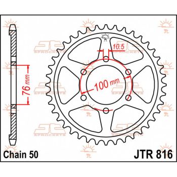 SPROCKET REAR 44T 530