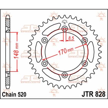 SPROCKET REAR 42T 520