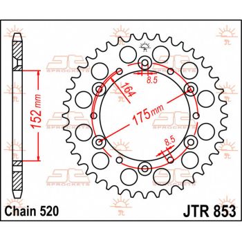 SPROCKET REAR 43T 520