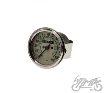 LICZNIK JAWA 250 350 OKRĄGŁY 140 km/h BIAŁY