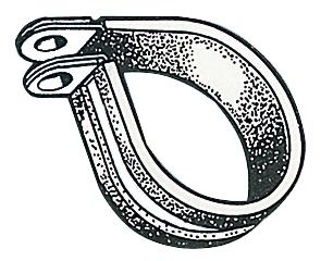 Rubber S.S hose clamps 10 mm (package 10 pcs)