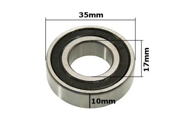 ŁOŻYSKO 6003 RS PIASTY ATV 110/125/150 17x35x10 SILNIK POZIOMY Z OZNACZENIEM 139FMB, 147FMD, 152FMH, 154FMI WYSTĘPUJĄCY W ATV CHIŃSKIE QUADY