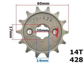 ZĘBATKA PRZÓD 428-14z ATV 110/125 ROB