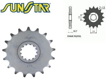 ZĘBATKA PRZÓD SUNSTAR SUNF517-17