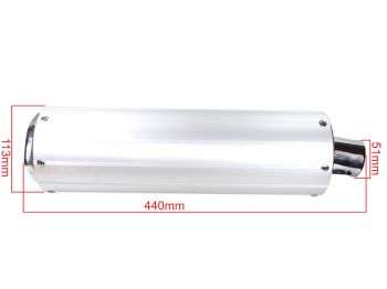 TŁUMIK ZIPP QUANTUM 2T ALUMINIOWY 440mm