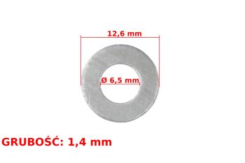 PODKŁADKA 6,5x12,6x1,4 ALUMINIOWA
