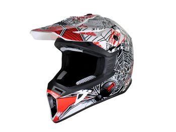 KASK VCAN H325 WHITE BLACK WIDOW RED M