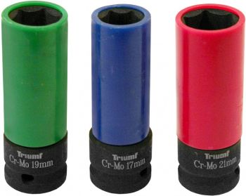 3-OS. ÕHUKESTE VALUVELJEPADRUNITE KOMPL. 1/2" (17/19/21MM) CR-MO TRIUMF