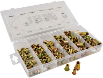 150-OS. KEERMEGA HÜLSSNEETIDE KOMPLEKT TERAS/ZINK M3-M10 JBM