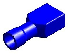 JUHTMEOTSIK LAPIK "EMA" KAETUD SININE 6.3X0.8MM BLISTER 10TK M+